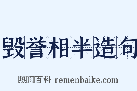 毁誉相半造句是什么意思的图片
